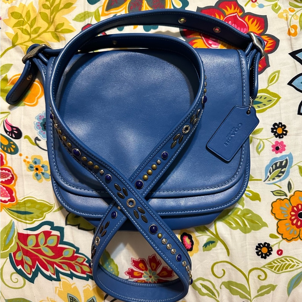 Coach Patricia Studded Strap Saddle Bag